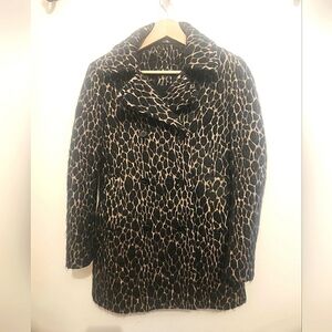 All Saints Nala Leopard Print Coat